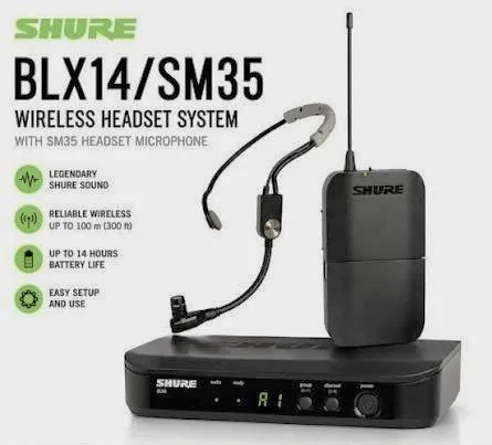 میکروفن هدستی بی سیم شور Shure BLX14 SM31