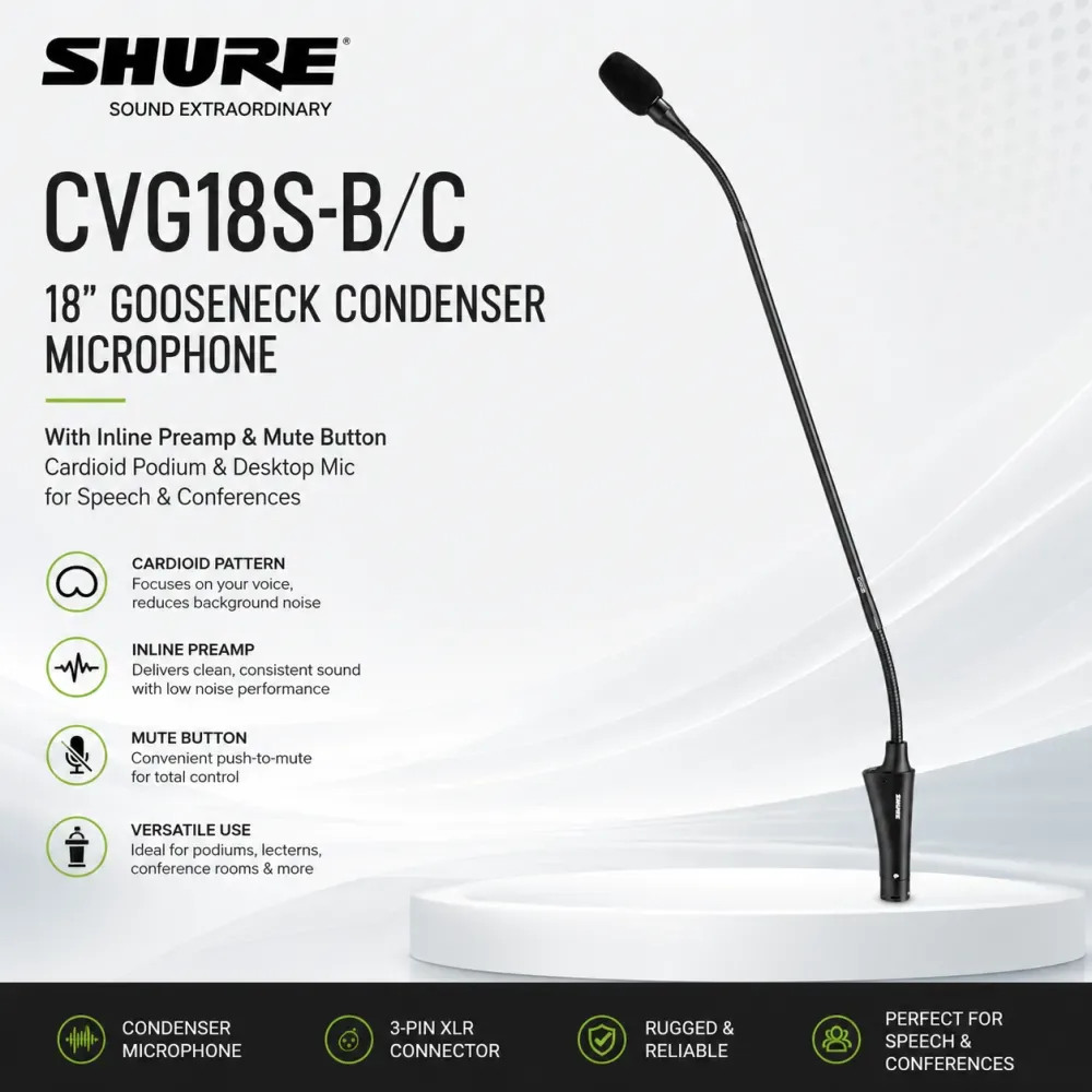 میکروفون تریبون شور SHURE CVG 18